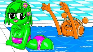 Спрунки или Спрунке радуются в бассейне| Sprunki мультфильм