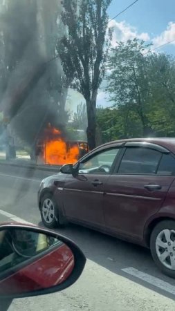 Ещё видео с места ДТП в Донецке