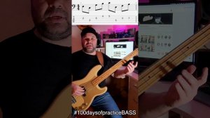 #100daysofpracticeBASS упражнение - ломаные арпеджио на ступенях натурального мажорного лада. 
.
.