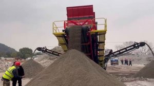 Мобильная ударная дробилка и грохот Suhman | Переработка строительных отходов в 4 фракции щебня