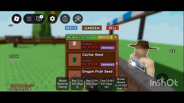 я показываю что делает енот в игре вырасти сад Роблокс EGOR!!! Русский