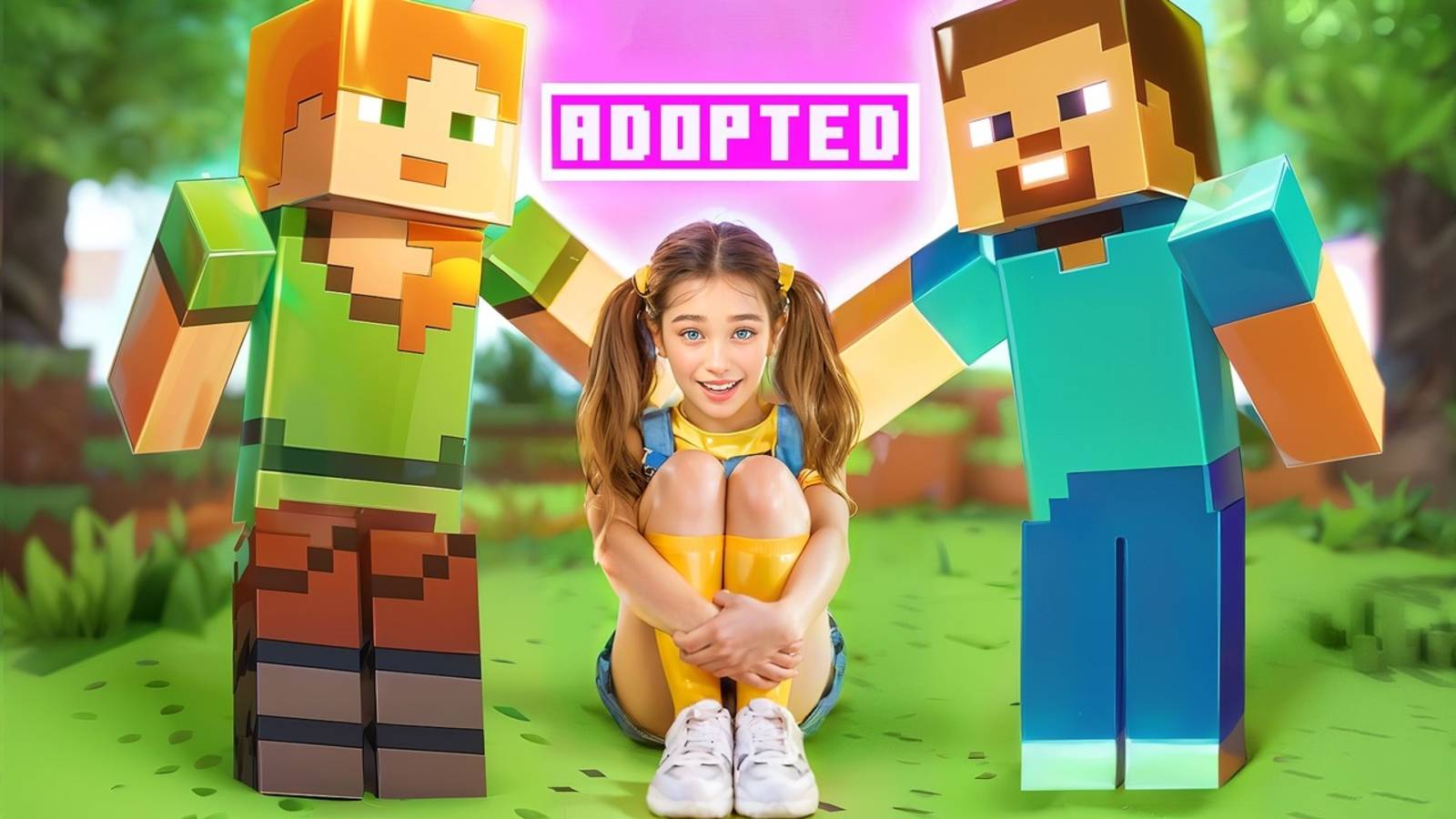 Меня усыновила семья из Minecraft! Родительские хаки! Майнкрафт в реальной жизни