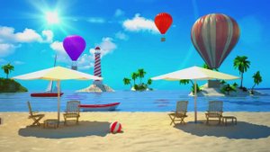 Море, пляж / Футаж детский