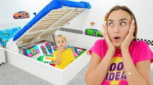 Влад и Ники. Крис строит секретную 7-11 комнату - Веселые истории для детей!