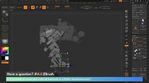 #AskZBrush_ “Is it possible to move and scale all Subtools in a folder simultane