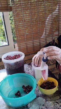 Как быстро удалить косточки из вишни