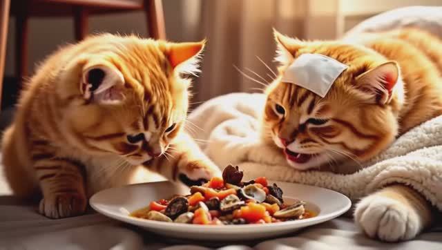 Как котик маму лечил