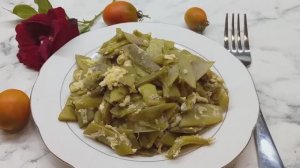 Как вкусно приготовить стручковую фасоль с яйцами. Быстро и вкусно!
