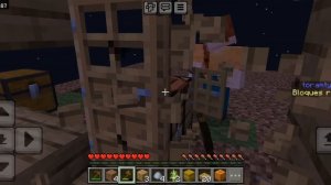 играю в Minecraft один блок со скелетом