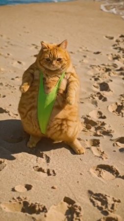 КОТИК ТАНЦУЕТ НА ПЛЯЖЕ 🏖️