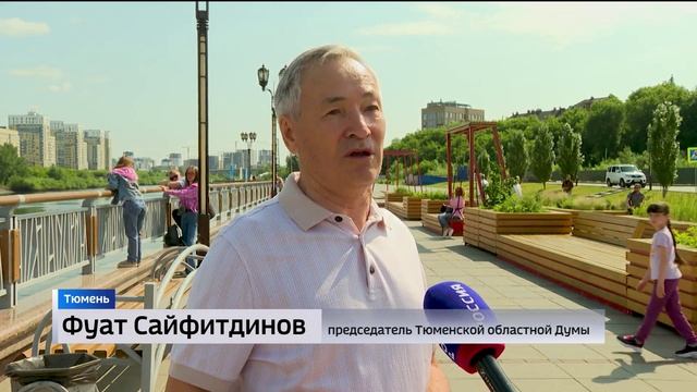 Молодь стерляди выпустили в Туру на тюменской набережной
