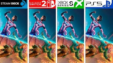 Split Fiction - Сравнение графики на Switch 2, Steam Deck, Xbox Series S и PS5