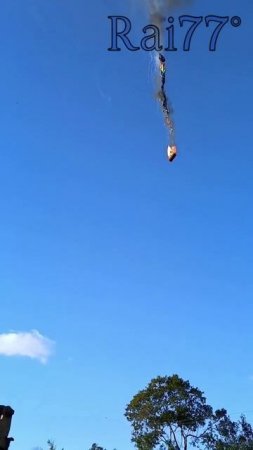 Падение воздушного шара с людьми на борту попало на видео в Бразилии