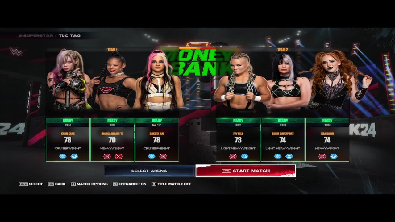 WWE2K24 битва девушек