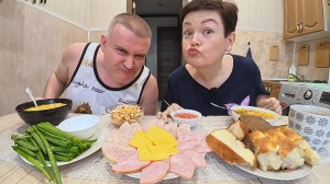 Мукбанг пойдём ПОЖРЁМ с удовольствием) Домашняя еда самая ВКУСНАЯ) Болтаем и Семейный обед в России