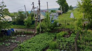 Уютная деревенская жизнь, атмосфера в деревне, дождливый день