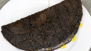 Шоколадный овсяноблин с бананом и медом!