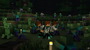 Первый день в зомби апоеплипсисе в майнкрафте , поке minecraft
