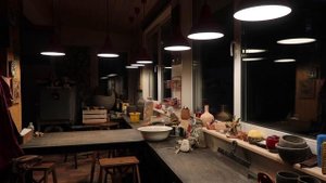 Лев и Сирин. Керамика . "Цветные серые будни"