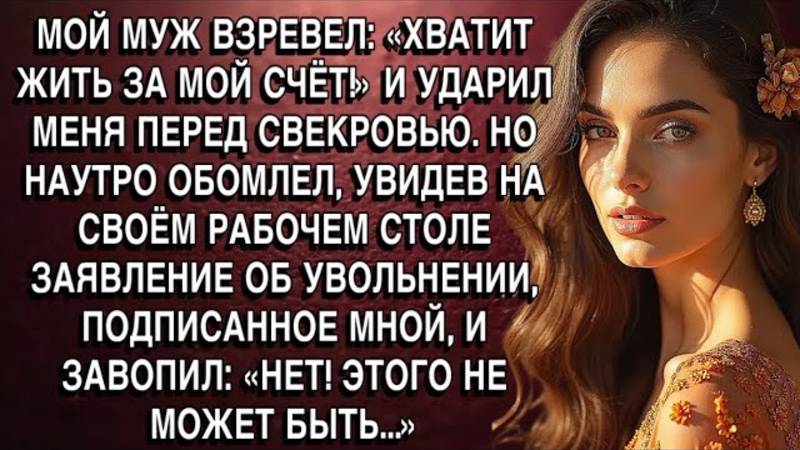 Истории из жизни. ХВАТИТ ЖИТЬ ЗА МОЙ СЧЁТ Аудио рассказы, Жизненные истории слушать