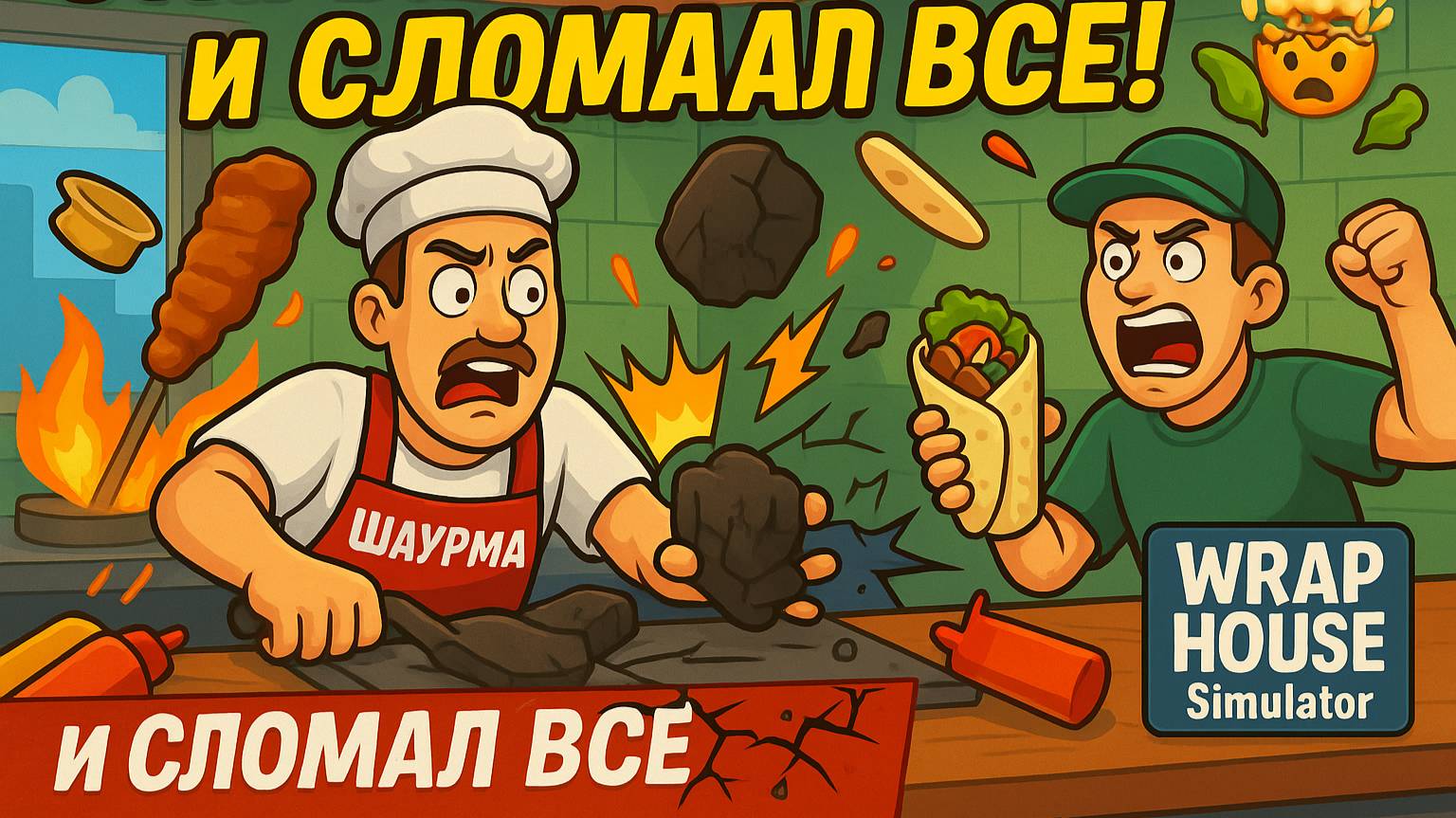 ОТКРЫЛ ШАУРМЯЧНУЮ и СЛОМАЛ ВСЁ! Wrap House Simulator