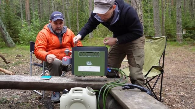 Горячая вода в кемпинге - газовый душ Kemimoto