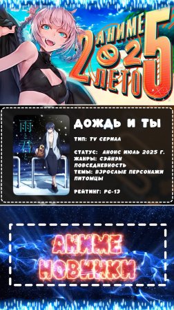 💧 Аниме новости: Дождь и ты