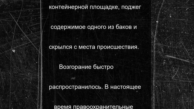 Поджог мусорного контейнера в Тамбове зафиксирован на видео