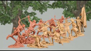 солдатики Plastic Platoon Британский 22-ой пехотный и индейцы set 1 1775-1783 г. Независимость