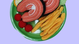 Картофель Фри Крючком! Как связать фри? Виктория Вяжет