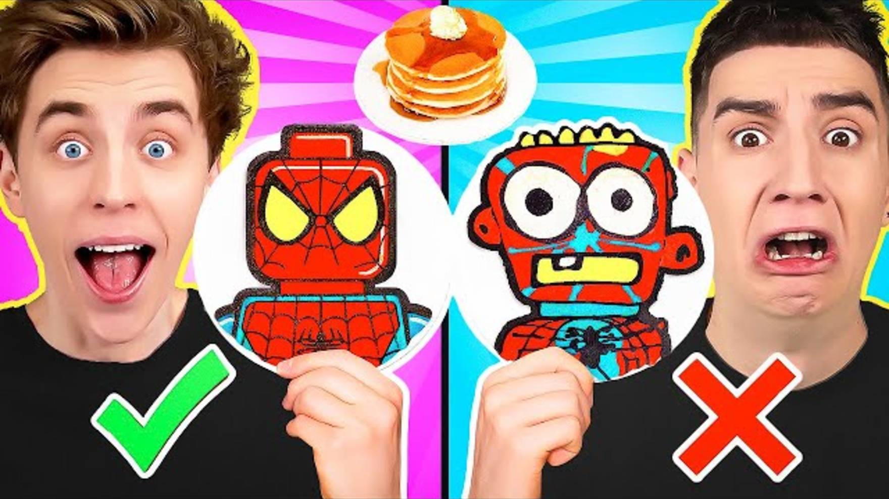 А4 : Рисуем Блинами Челлендж 🥞 PANCAKE ART 🥞 ВЫБЕРИ ЛУЧШИЙ БЛИН ! ВЛАД А4