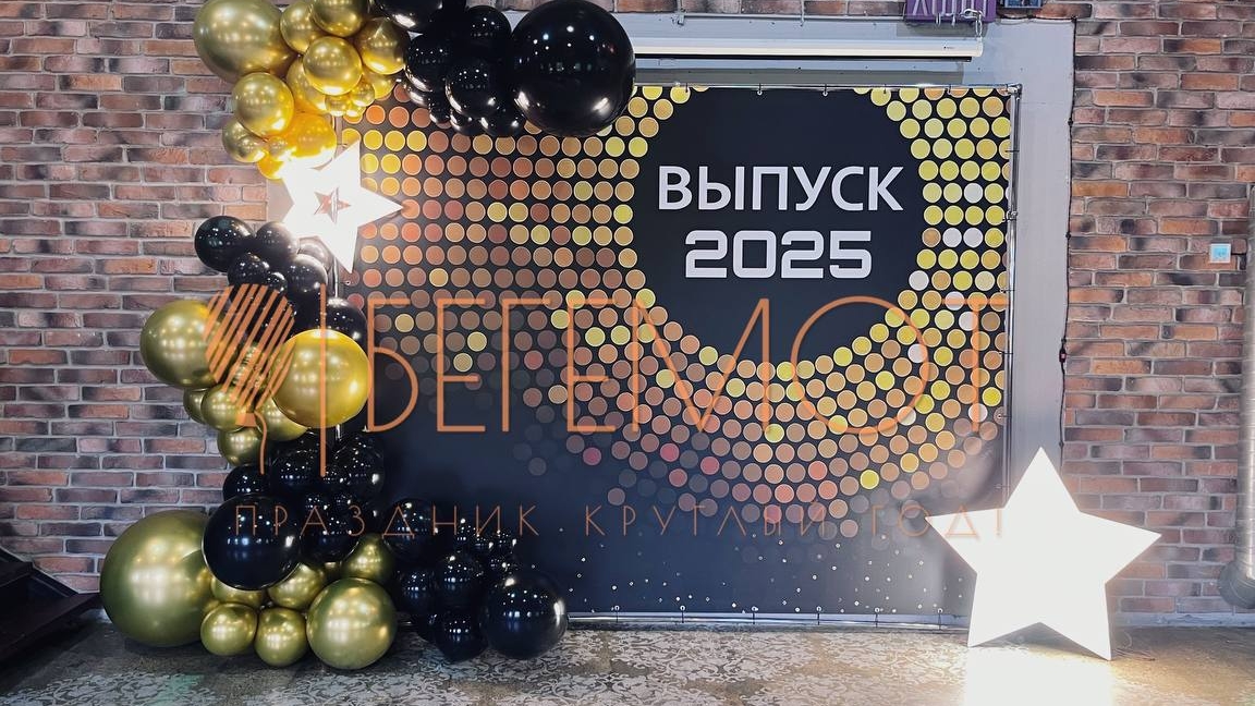 Оформление выпускного воздушными шарами