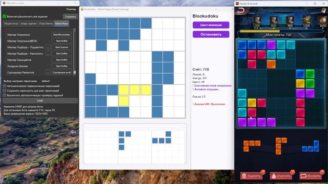Puzzle and Survival_PNS BOT_решатель "Мастер Тетромино"