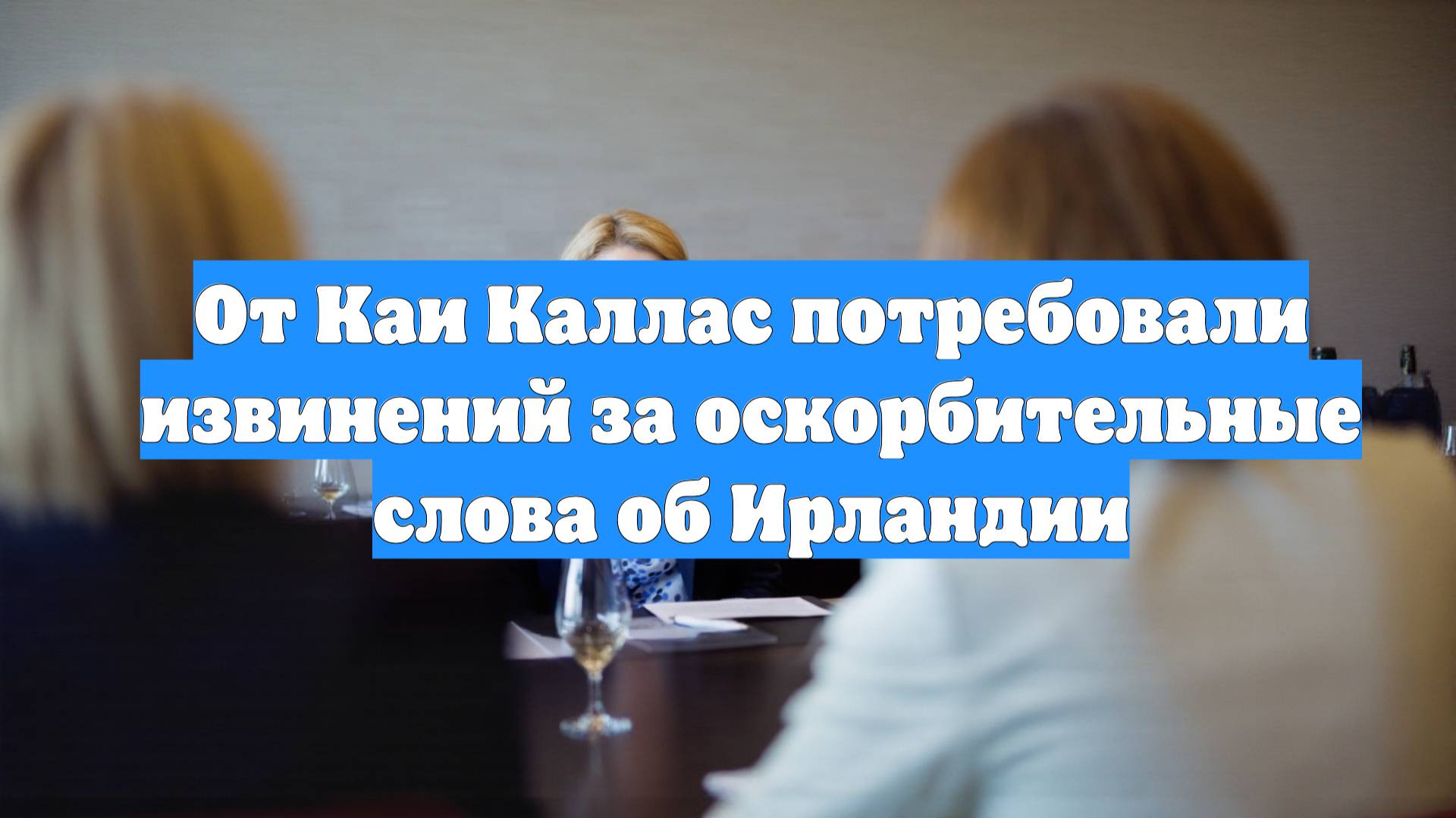 От Каи Каллас потребовали извинений за оскорбительные слова об Ирландии