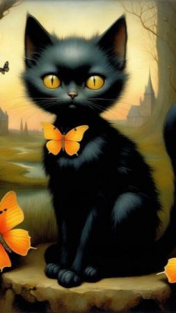 Чёрный кот —  страж дома