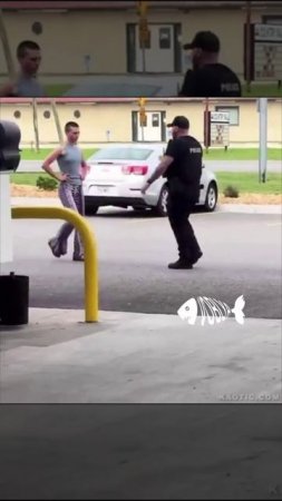 Полицейский из Калифорнии бьет женщину электрошокером