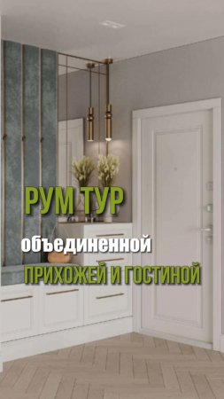 Обзор объединенной прихожей и гостинной