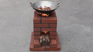Бездымная эффективная печь Полное горение и экономия дроа Ракета из кирпича и цемента