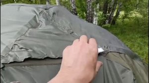 Выезд с самодельной палаткой в лес за ягодой.