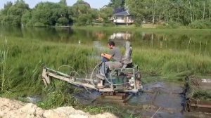 Очистка пруда от камыша