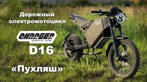 Дорожный электромотоцикл с мощным мотор-колесом Charger D16 "Пухляш"