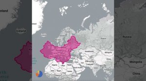 Размеры Китая в сравнении с другими странами, и с учётом искажения плоской карты