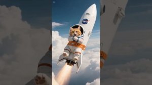 Рыжий котик улетел в космос на ракете