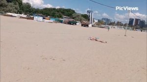Анапа Центральный пляж сегодня 22 июня 2025. Есть ли мазут на пляжах? Море и погода в Анапе сейчас