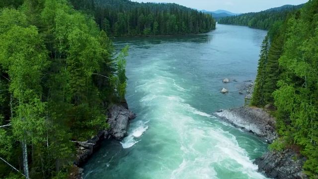 Красивая река Кизир (Сибирь) // Пороги и красивые виды с высоты
