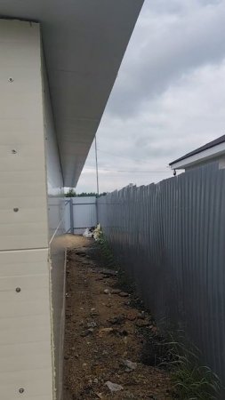 Гараж из сэндвич-панелей с примыканием к дому 11х4.4. Часть 7.