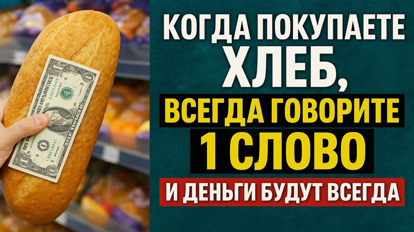 Когда покупаете хлеб, скажите 1 слово и деньги всегда будут в доме! Сильная примета и ритуал