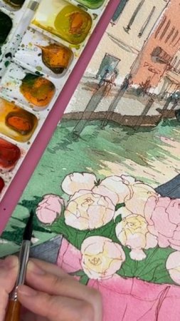 🌸 Новый урок в творческом клубе Dari Art - рисуем нежный акварельный скетч! 
#клуб_dariart