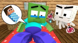 Скоро родится ребенок! Вызов беременной зомби Грустный мультик Майнкрафт