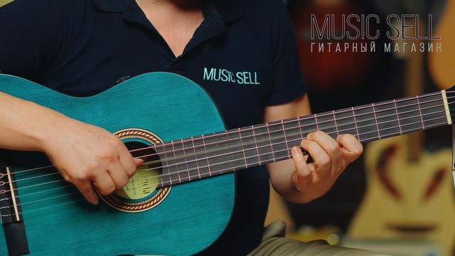 ТРАНСАКУСТИЧЕСКАЯ ГИТАРА С НЕЙЛОНОМ VALENCIA ЦВЕТ СИНИЙ WINNER - MUSIC SELL